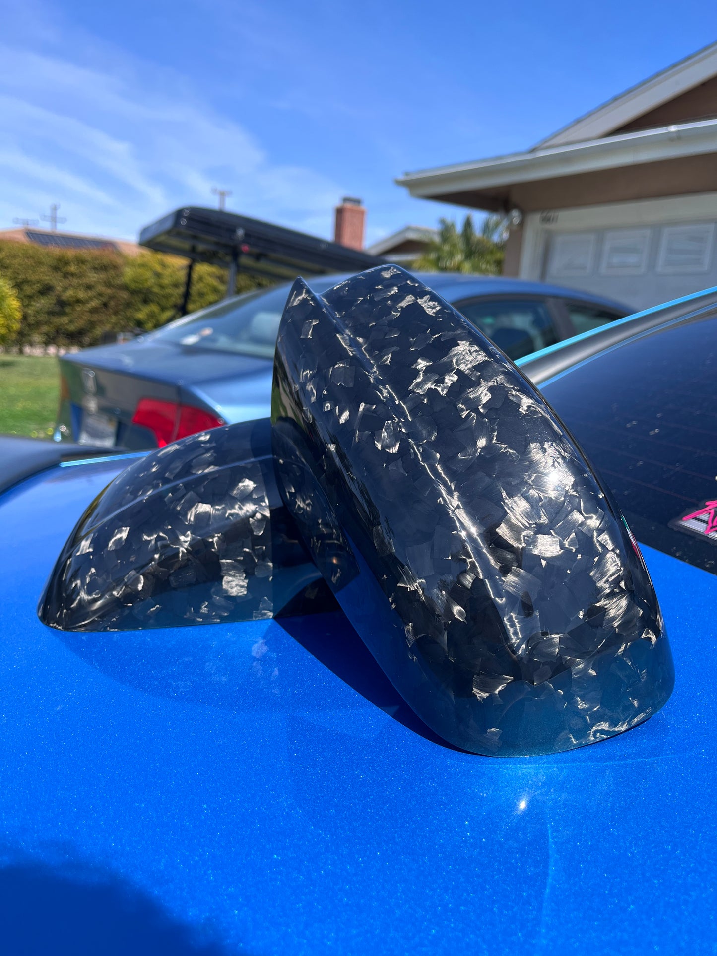 Forged Carbon Fiber Dodge Charger Mirror Caps