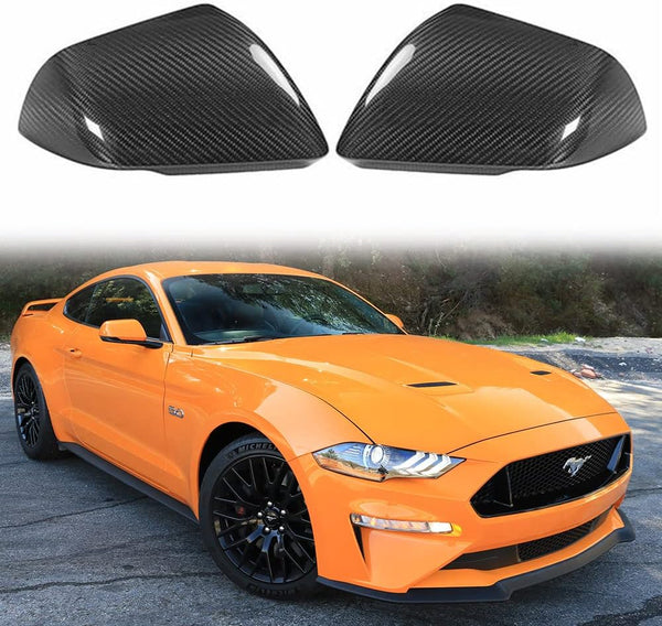 Carbon Fiber Mirror Caps Ford Mustang S550 2018–2023