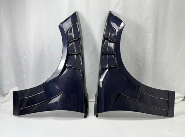 Vented Style Dodge Charger Carbon fiber Fenders (Black Carbon Fiber)