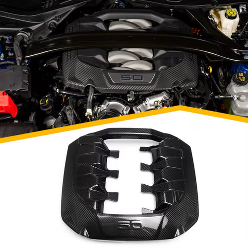 Carbon Fiber Engine Plenum Cover for Ford Mustang 2024+