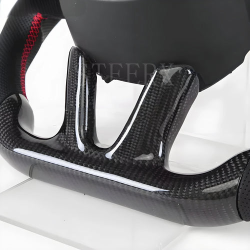 Custom Dodge LED Display Carbon Fiber Leather Steering Wheel for Challenger Hellcat Challenger SRT RT Series Models