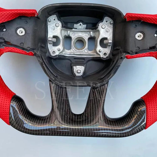 Custom Dodge Carbon Fiber Steering Wheel for Charger Challenger Challenger R/T SXT GT Hellcat Charger Challenger Srt RT Series