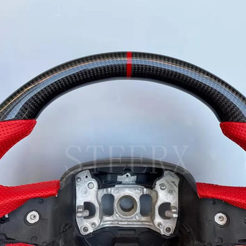 Custom Dodge Carbon Fiber Steering Wheel for Charger Challenger Challenger R/T SXT GT Hellcat Charger Challenger Srt RT Series