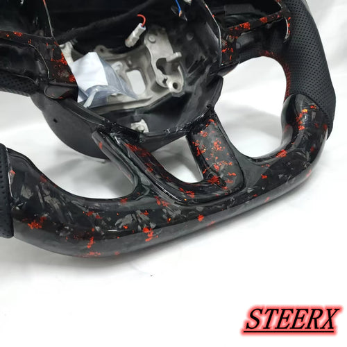 Factory Direct Sale for 2013-2021 Dodge Challenger Charger RAM Custom Red Forged Heated Carbon Fiber Steering Wheel