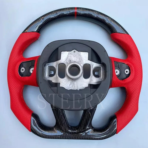 Custom Dodge Carbon Fiber Steering Wheel for Charger Challenger Challenger R/T SXT GT Hellcat Charger Challenger Srt RT Series