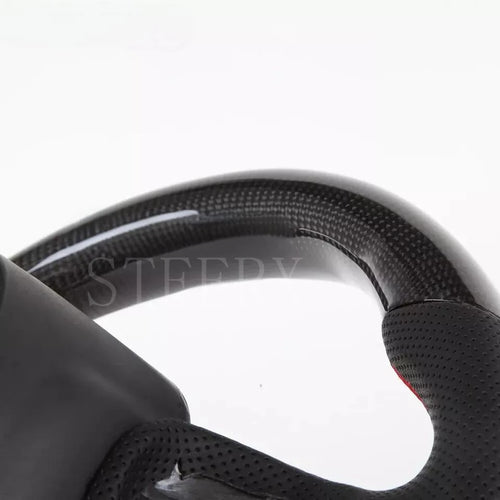 Custom Dodge LED Display Carbon Fiber Leather Steering Wheel for Challenger Hellcat Challenger SRT RT Series Models