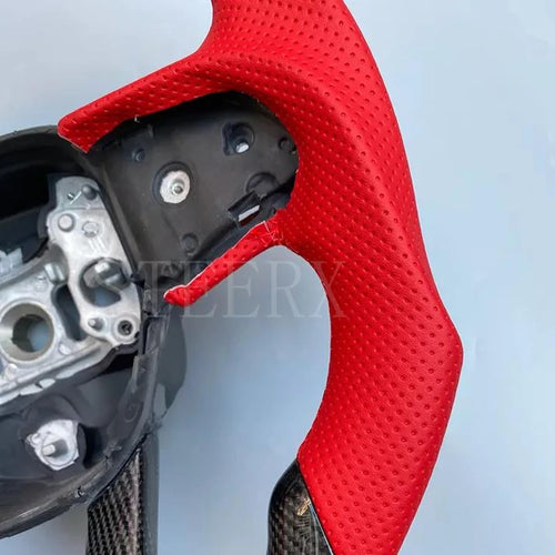 Custom Dodge Carbon Fiber Steering Wheel for Charger Challenger Challenger R/T SXT GT Hellcat Charger Challenger Srt RT Series