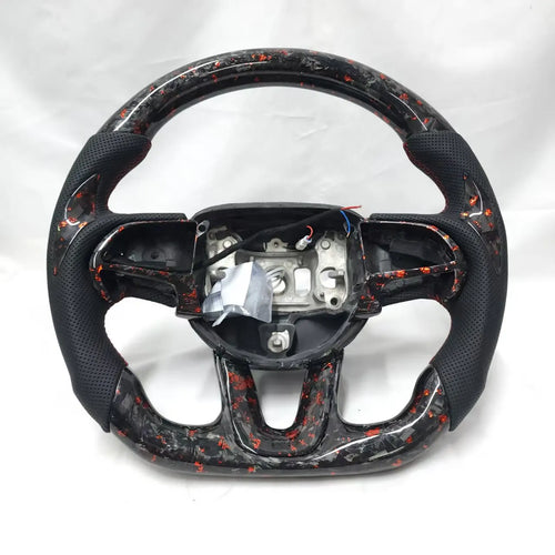 Factory Direct Sale for 2013-2021 Dodge Challenger Charger RAM Custom Red Forged Heated Carbon Fiber Steering Wheel