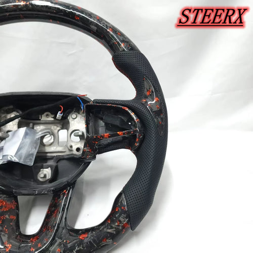 Factory Direct Sale for 2013-2021 Dodge Challenger Charger RAM Custom Red Forged Heated Carbon Fiber Steering Wheel