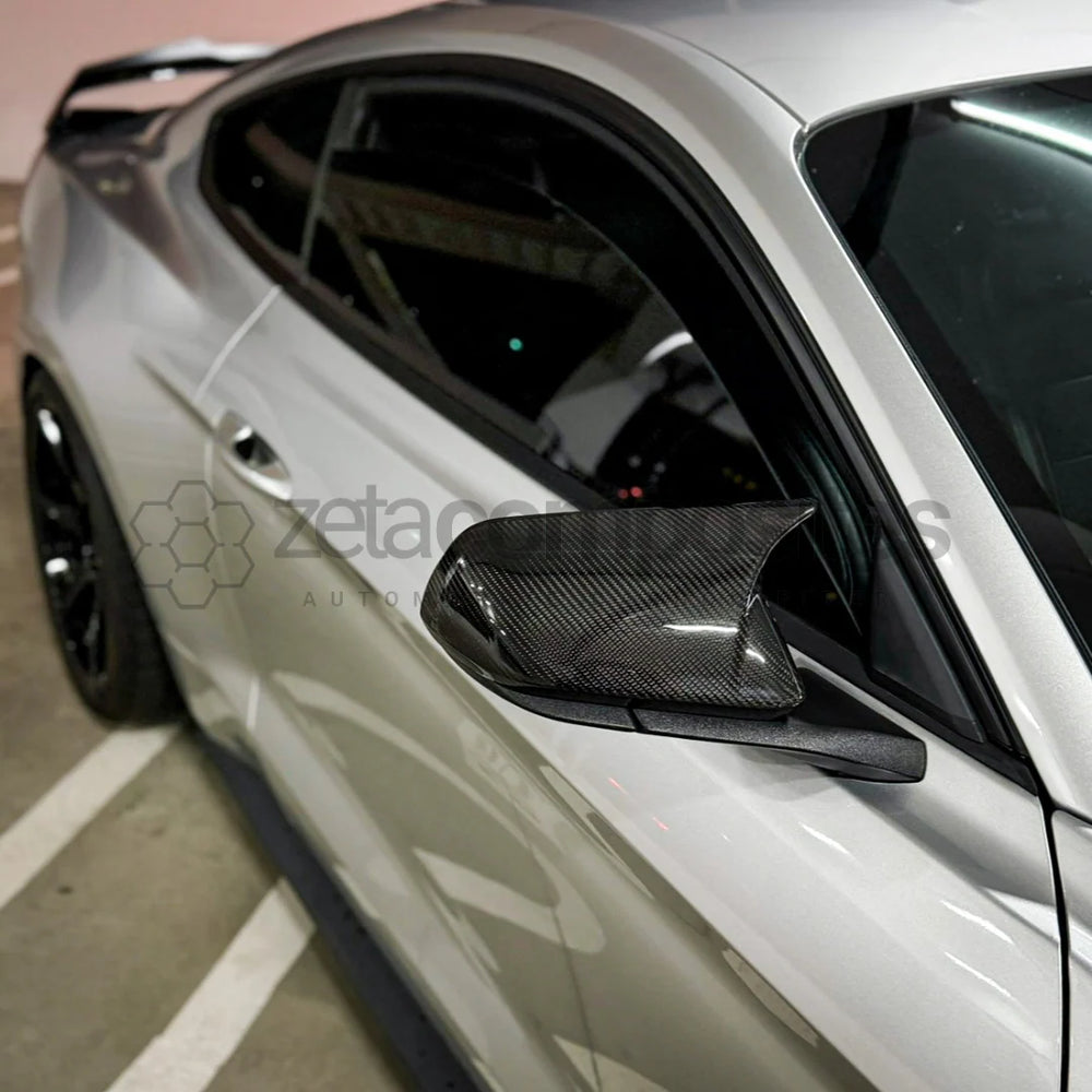 Carbon Fiber Mirror Caps Ford Mustang S550 2018–2023