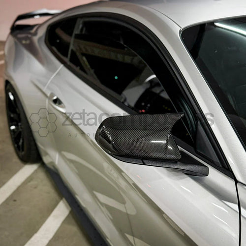 Carbon Fiber Mirror Caps Ford Mustang S550 2018–2023