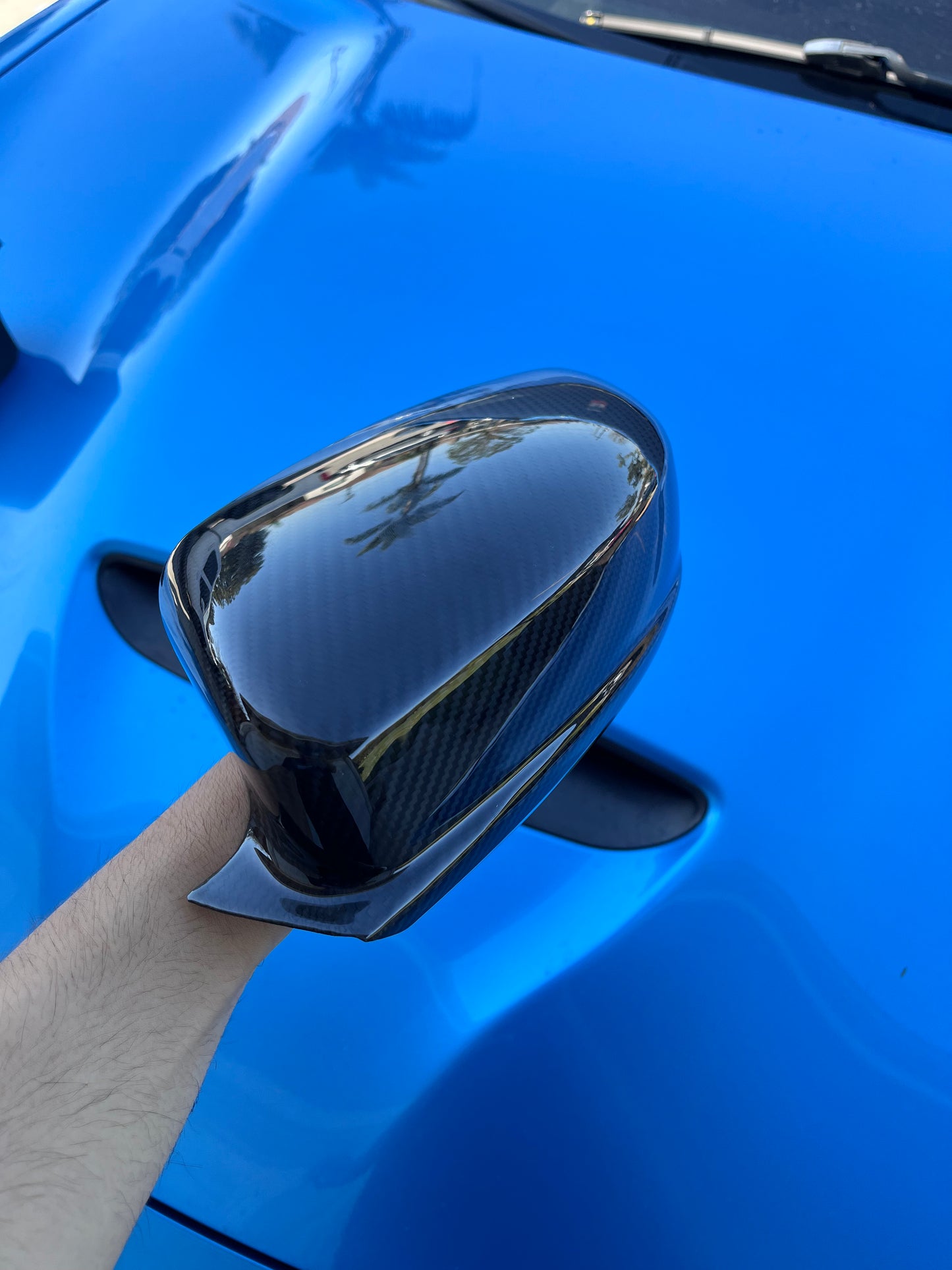 Classic Carbon Fiber Weave Dodge Charger Mirror Caps