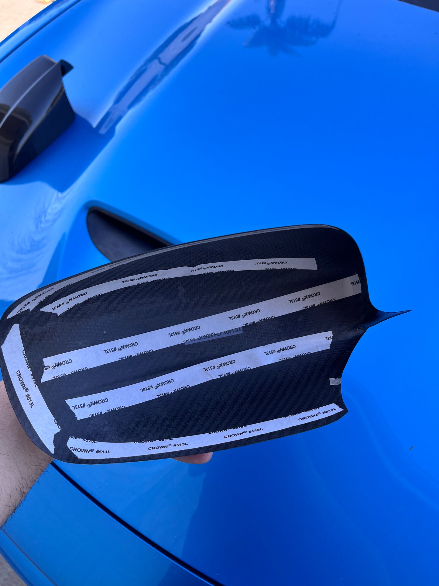 Classic Carbon Fiber Weave Dodge Charger Mirror Caps