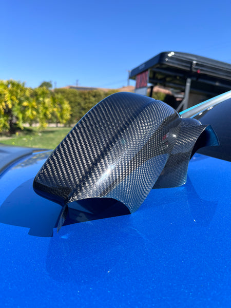Classic Carbon Fiber Weave Dodge Charger Mirror Caps