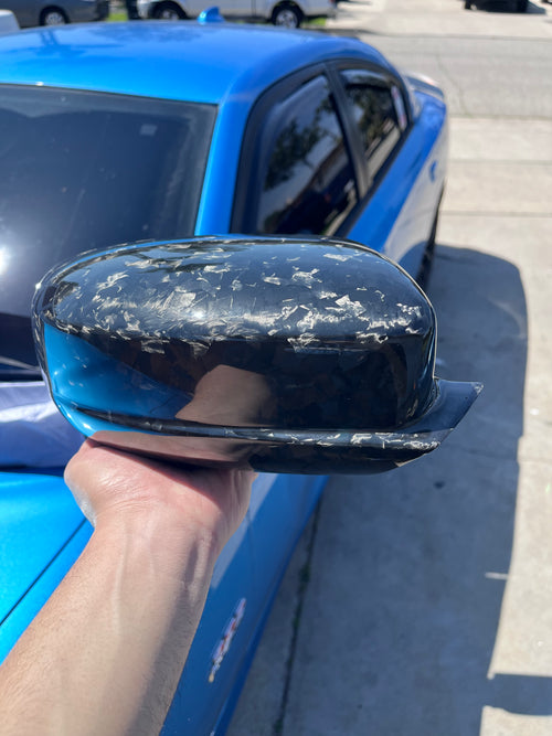Forged Carbon Fiber Dodge Charger Mirror Caps