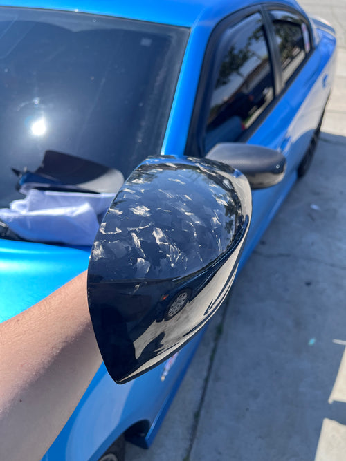 Forged Carbon Fiber Dodge Charger Mirror Caps