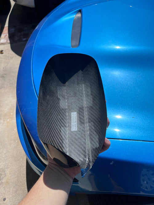 Honey Comb Pattern Carbon Fiber Dodge Charger Mirror Caps