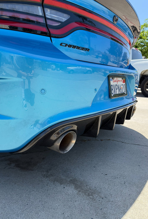 Carbon Fiber Diffuser Dodge Charger 2016–2025 Fits Narrow body