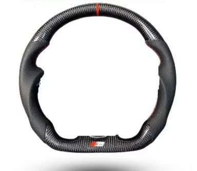 Factory Direct 2015 - 2021 Dodge Challenger Charger RAM Custom Alcantara Blue Forged Carbon Fiber Steering Wheel