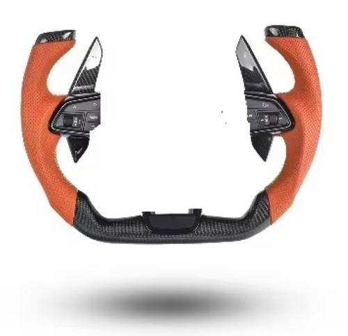 Factory Direct 2015 - 2021 Dodge Challenger Charger RAM Custom Alcantara Blue Forged Carbon Fiber Steering Wheel